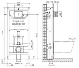 Інсталяція для унітазу IMPRESSE 3в1 i8120: 2