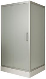 Душова кабіна KO&PO 800х1000х1900 профіль сатин, матове скло 7007 fabric C14694: 1