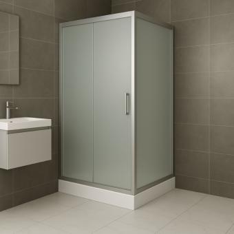 Душова кабіна KO&PO 800х1000х1900 профіль сатин, матове скло 7007 fabric C14694: 2