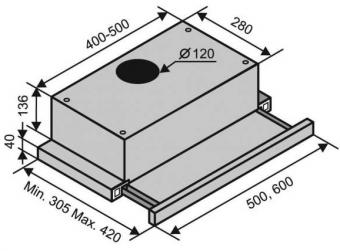 Витяжка VENTOLUX GARDA 60 INOX (450): 4