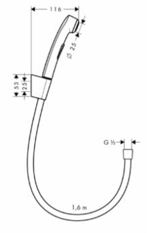 Гігієнічний душ HANSGROHE Croma 32128000: 2