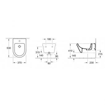 Біде підвісне VILLEROY&BOCH Omnia architectura Design 54840001: 2