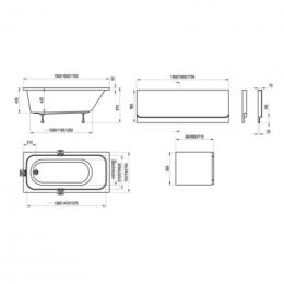 Ванна акрилова RAVAK CHROME 150x70 C721000000: 2