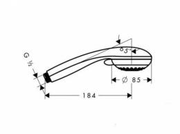 Ручний душ HANSGROHE Crometta 85 Multi 3jet 28563000: 2