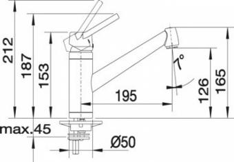 Змішувач для миття BLANCO ACTIS ЖАСМІН 512899: 2