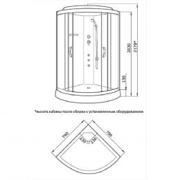 Гідромасажний бокс KO&PO 800x800x2150 126 GJ (80) С10073: 4