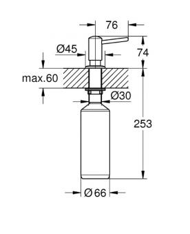 Дозатор рідкого мила GROHE CONTEMPORARY 40536000: 2