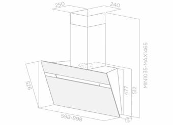 Кухонна витяжка ELICA STRIPE WH/90/A/LX: 2