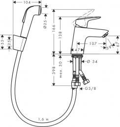 Змішувач для раковини HANSGROHE LOGIS 71290000: 2