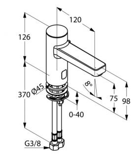 Змішувач для умивальника KLUDI ZENTA 3820005: 2