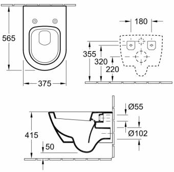 Унітаз підвісний VILLEROY&BOCH Subway 2.0 56001001: 2