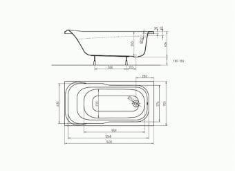 Ванна акрилова KOLO SENSA 150x70 XWP355000N: 2