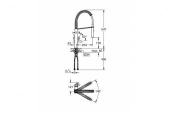 Змішувач для кухні GROHE Eurocube 31395000: 6