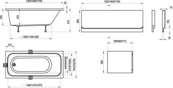 Ванна акрилова RAVAK CHROME 160x70 C731000000: 3