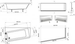 Ванна акрилова RAVAK 10° 170х100 права C821000000: 3