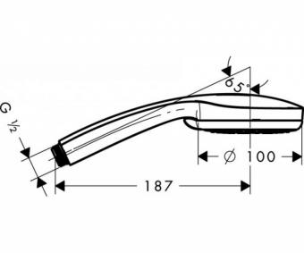 Ручний душ Hansgrohe CROMA 100 28535000: 2