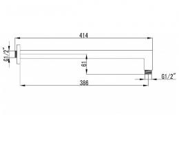Тримач лійки підключення зі стіни IMPRESE SQH01-390: 2