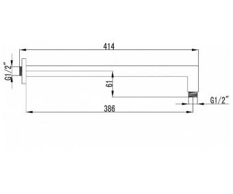 Тримач лійки підключення зі стіни IMPRESE SQH01-390: 2