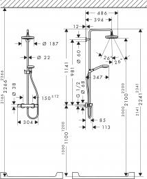 Душовий набір HANSGROHE CROMA Select S 180 27253400: 2