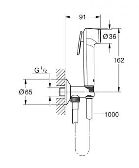 Гігієнічний комплект GROHE Tempesta-F Trigger Spray 26358000: 2