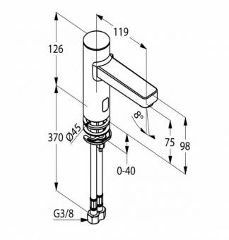 Змішувач для умивальника KLUDI ZENTA 3810005: 3