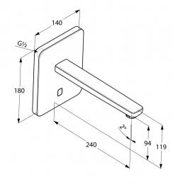 Змішувач для умивальника KLUDI ZENTA 3840205: 2