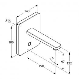Змішувач для умивальника KLUDI ZENTA 3850205: 2