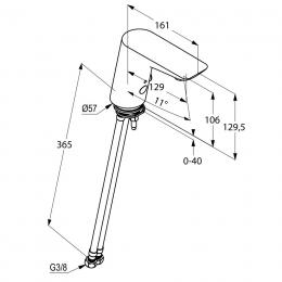 Змішувач електронний для умивальника KLUDI BALANCE 5210005: 2
