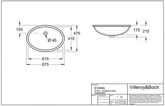 Умивальник під стільницю Villeroy&Boch Evana 61.5x41.5 см 61440001: 5
