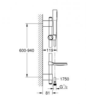 Душовий гарнітур GROHE Euphoria Cosmopolitan Stick 27368000: 2