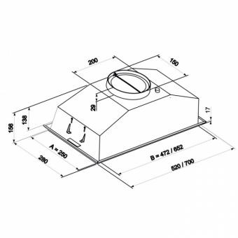 Кухонна витяжка ELEYUS Modul 1200 LED SMD 52 IS: 3