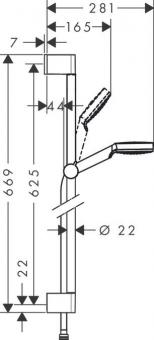 Душовий гарнітур HANSGROHE CROMETTA 26533400: 2