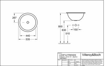 Умивальник накладний Villeroy&Boch Loop&Friends 61405101: 3