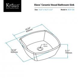 Умивальник керамічний KRAUS KCV-126: 2