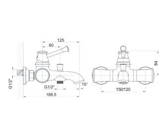 Змішувач для ванни IMPRESE PODZIMU LEDOVE ZMK01170104: 2