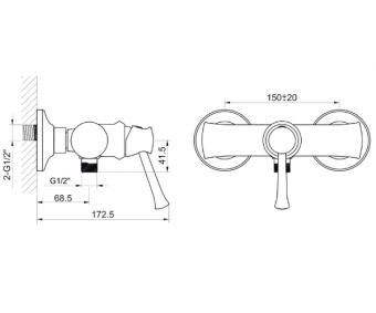 Змішувач для душу IMPRESE PODZIMU LEDOVE ZMK01170108: 2