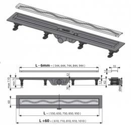 Водостічний жолоб ALCA PLAST APZ8-950M: 3