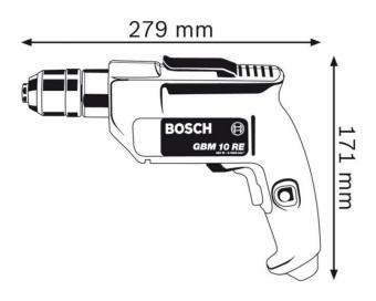 Дриль шуруповерт мережевий Bosch GBM 10 RE 0.601.473.600: 3
