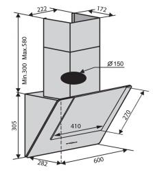 Витяжка Ventolux DIAMOND 60 BK (700) PB: 4