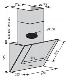 Витяжка VENTOLUX DIAMOND 60 WH (700) PB: 4