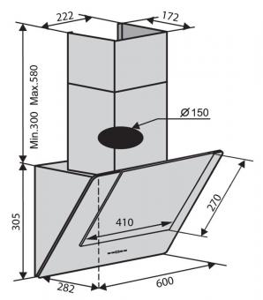 Витяжка VENTOLUX DIAMOND 60 WH (700) PB: 4
