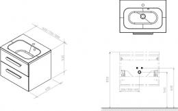 Тумба під умивальник RAVAK SD Chrome II 60х49 X000000918: 2