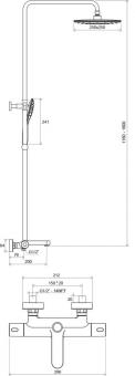 Душова система з термостатом для ванни RAVAK Thermo 300 TE 092.00/150 X070098: 9