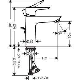 Змішувач для раковини HANSGROHE TALIS 71710000: 3