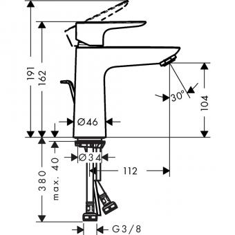 Змішувач для раковини HANSGROHE TALIS 71710000: 3