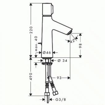 Змішувач для раковини HANSGROHE TALIS 72042000: 3