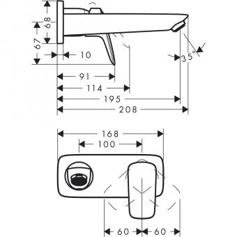 Змішувач для раковини HANSGROHE LOGIS 71220000: 2