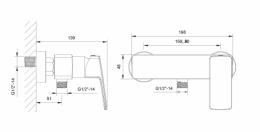 Змішувач для душу IMPRESE GRAFIKY ZMK041807080: 2