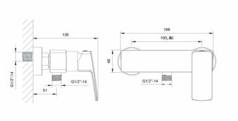 Змішувач для душу IMPRESE GRAFIKY ZMK041807080: 2