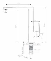 Смеситель для кухни IMPRESE GRAFIKY ZMK041807150: 2